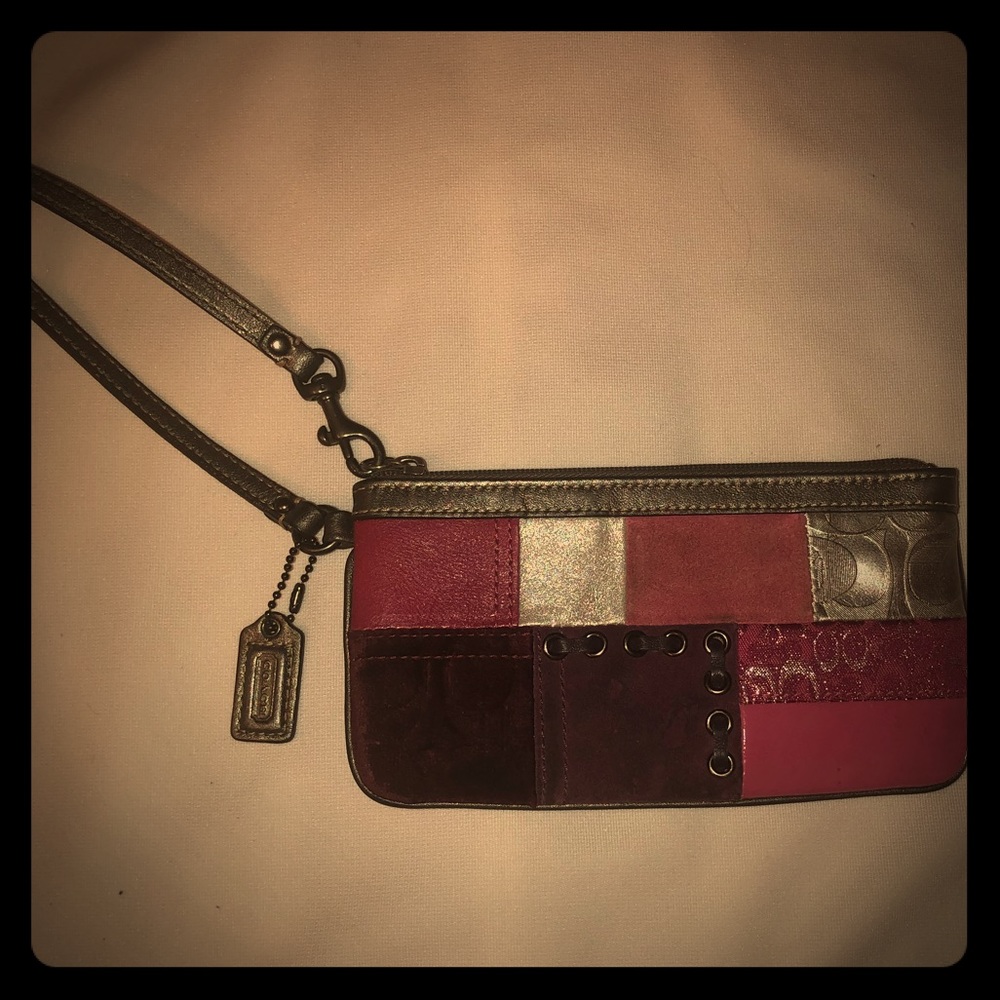 Coach patchwork wristlet